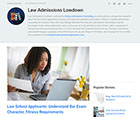 Law Admissions Lowdown blog page.