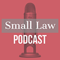 Small Law podcast logo.