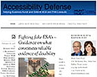 Accessibility Defense blog home page.