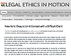 Legal Ethics in Motion blog home page.