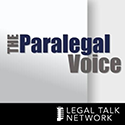 The Paralegal Voice podcast logo.