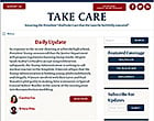 Take Care blog home page.