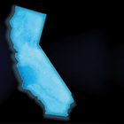 Distorted California map.