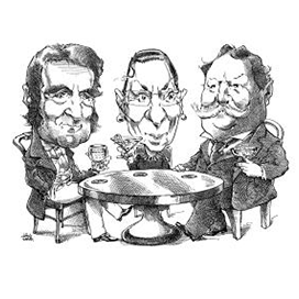 Cartoon of justices with cocktails.