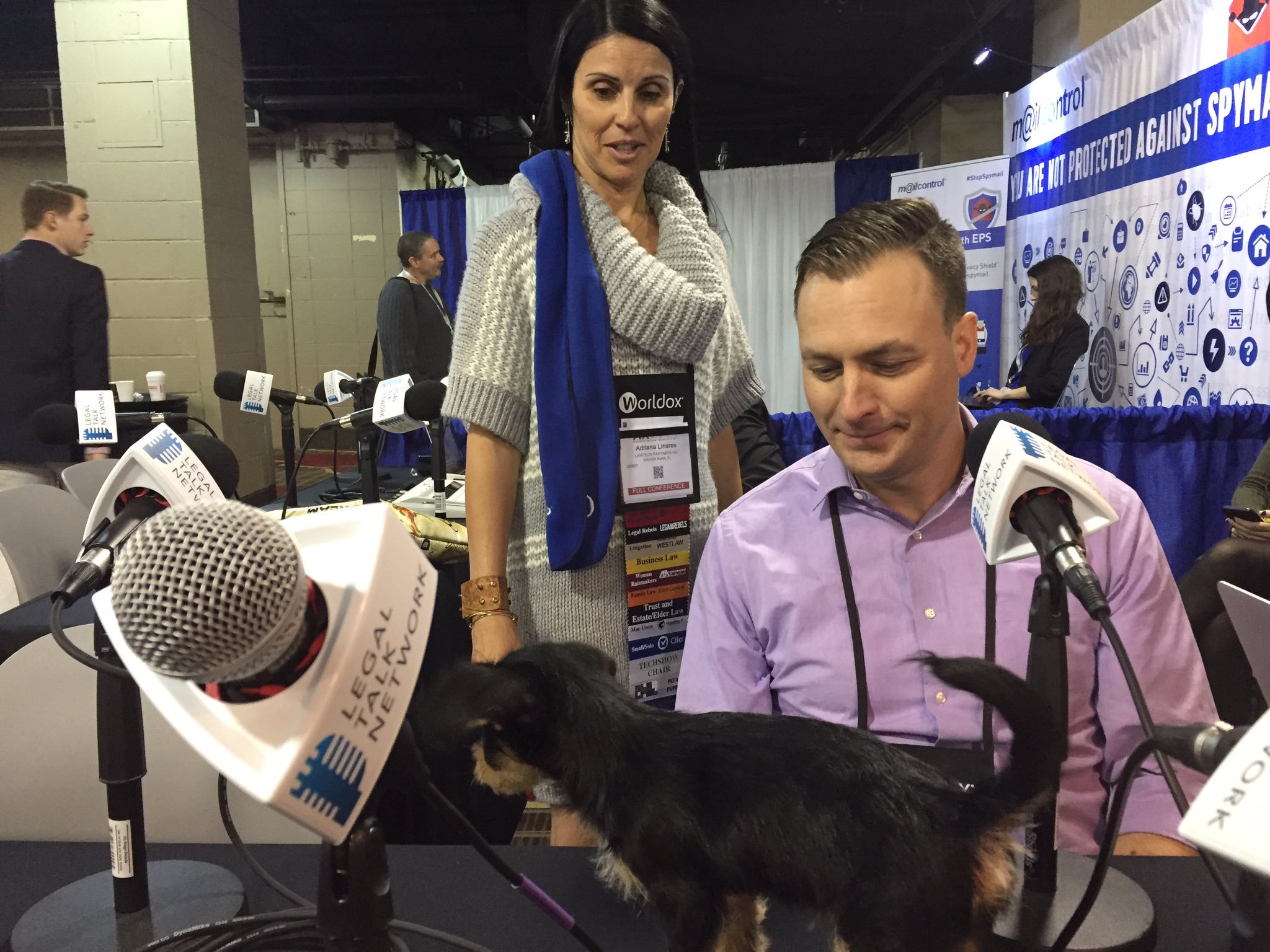 First @LegalRebels podcast with @samglover and Rebel the pup @LegalTalkNet #ABATECHSHOW https://t.co/rCdfoD1s5h