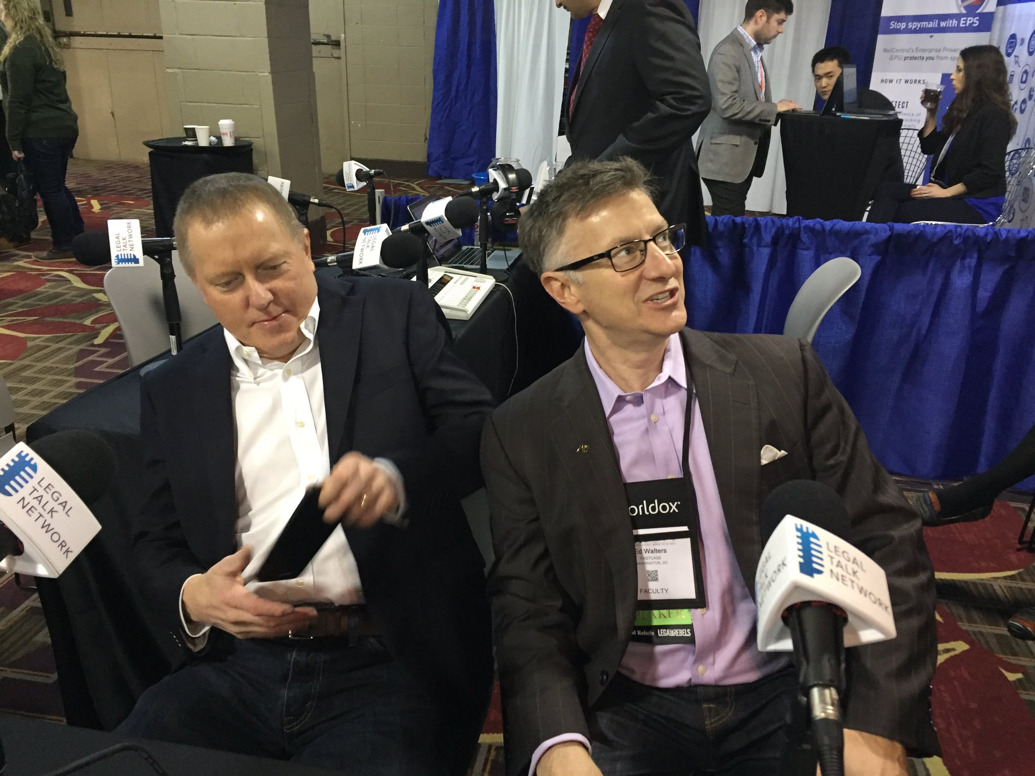 Catching up with @LegalRebels @kevinokeefe and @EJWalters on @LegalTalkNet at #ABATECHSHOW https://t.co/vTJEsIG1nE