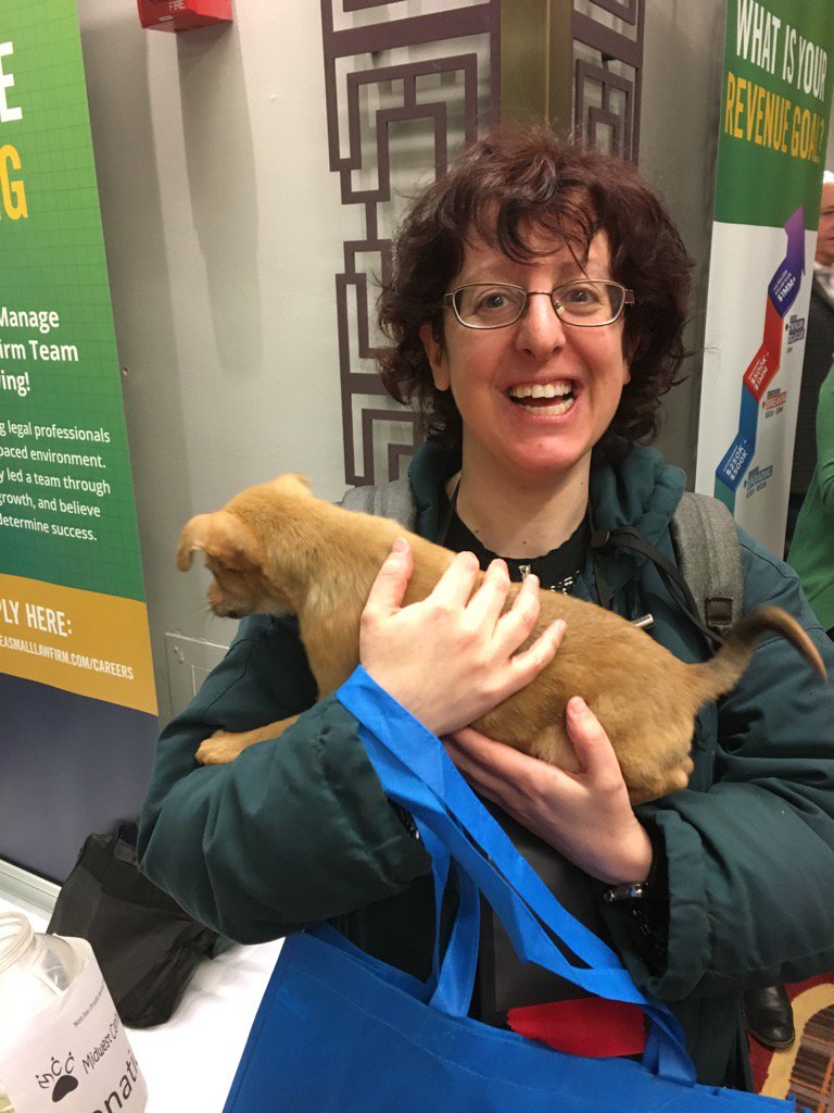 .@debgpi with a puppy! #ABATECHSHOW https://t.co/SmhJO7Ji23