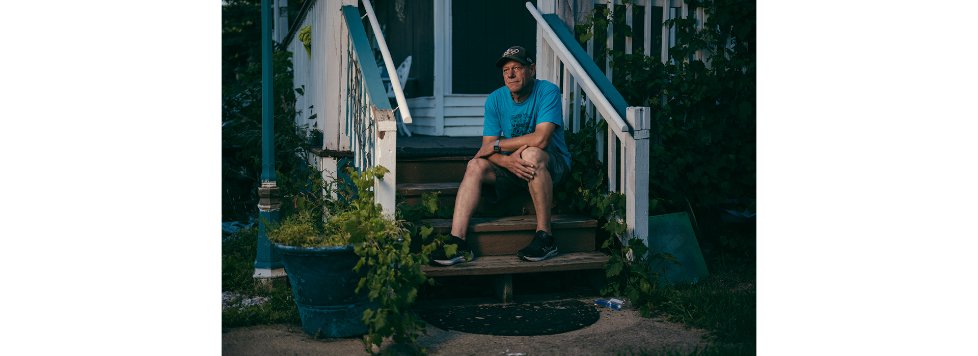 Man sitting on a porch