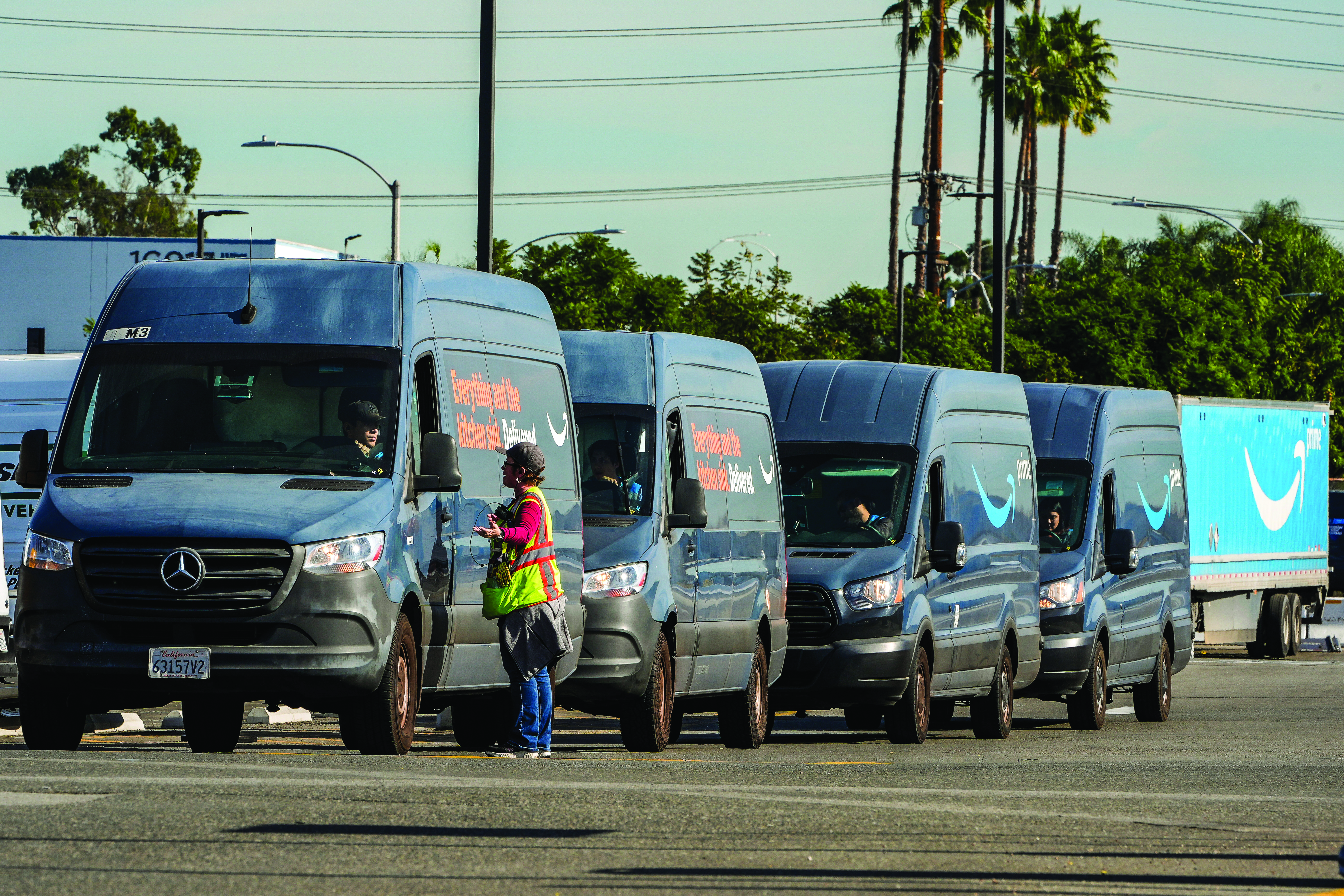 Amazon delivery trucks