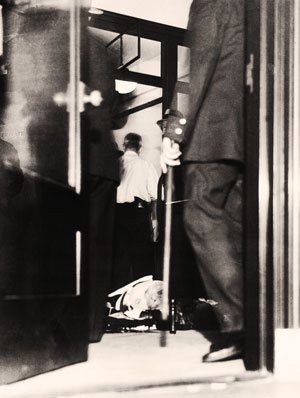 The body of Salvatore Maranzano, after Luciano sent assassins to  his office on the ninth floor of the New York Central Building, overlooking Grand Central Terminal.