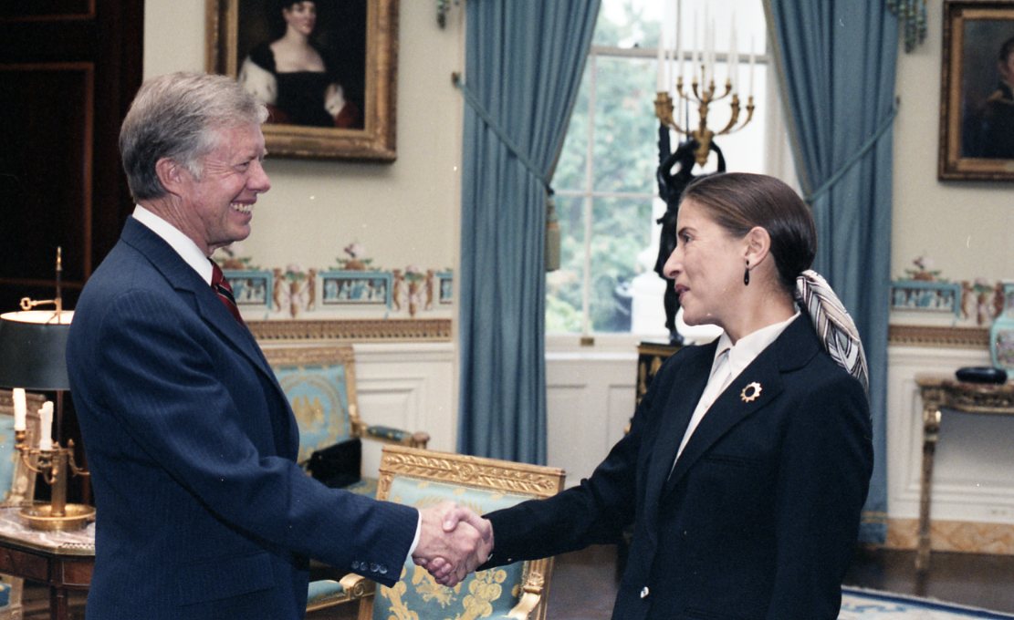 President Jimmy Carter and Ruth Bader Ginsburg