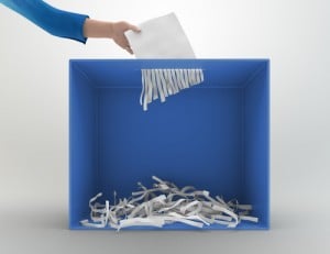 shredded ballot vote