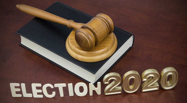 2020 election words and gavel