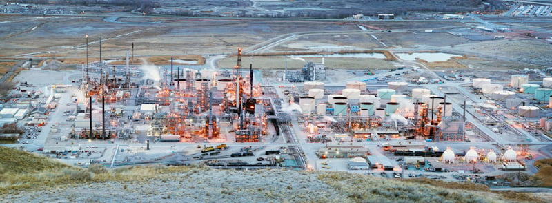Chevron oil refinery