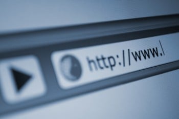 website URL in browser